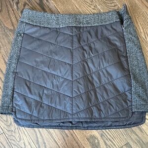 Kyodan Black and Gray Quilted Mini Skirt